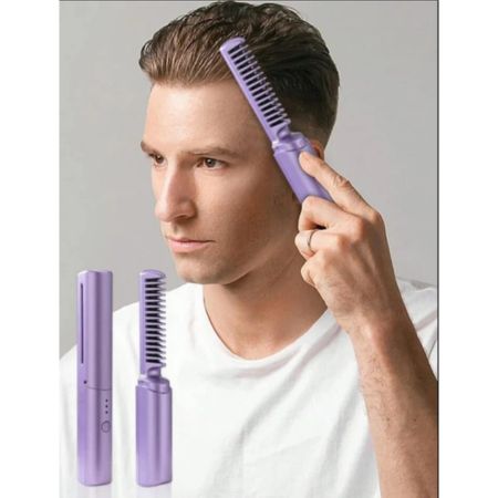 Peine Alisador Unisex Portátil y Recargable
